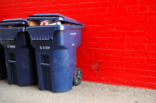 Waste collection trucks in North West London